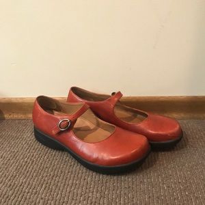 Red mary janes NWOT